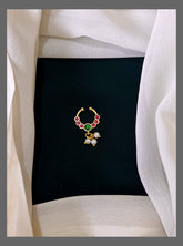 MultiColor Nose Ring With Pearls - NR0048